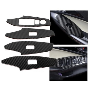 4 шт. крышка панели кнопки подъема окна из углеродного волокна