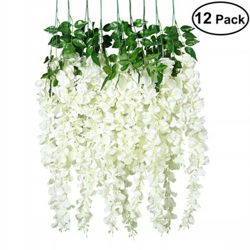 Wisteria wiszące kwiaty Sztuczne rośliny kwiaty