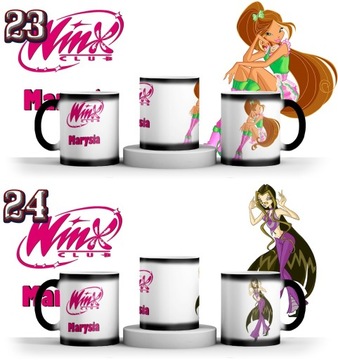 ВОЛШЕБНАЯ КРУЖКА WINX CLUB + ИМЯ + КАРТОН