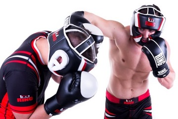 КОЖАНЫЕ БОКСЕРСКИЕ ПЕРЧАТКИ ДЛЯ СОРЕВНОВАТЕЛЬНОГО РИНГА 12 УНЦИЙ