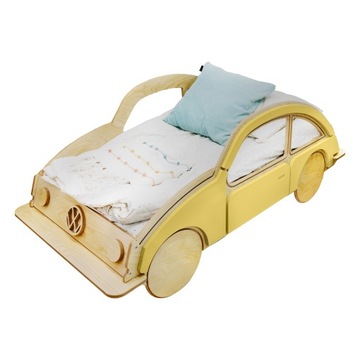 Babylike ŁÓŻKO VW 140x70cm GARBUS JAUNE LE LORRAIN 0373 MDF