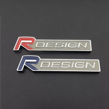 ЛОГОТИП Эмблема металл 3D R-DESIGN VOLVO BLUE