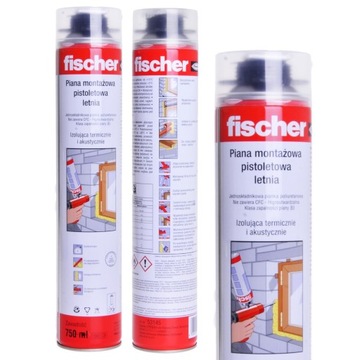 ПЕНА ДЛЯ ПИСТОЛЕТОВ FISCHER 750МЛ 12ШТ + ПИСТОЛЕТ