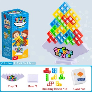 48-elementowa gra planszowa dla dzieci Lilletta Fun Balance Stacking Blocks