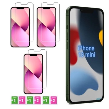 3x Szkło Hartowane 9H Szybka do iPhone 13 mini