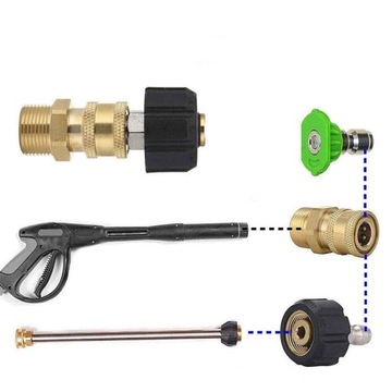НАБОР ЛАТУННЫХ ПЕРЕХОДНИКОВ ДЛЯ МОЙКИ ДАВЛЕНИЯ, 2 ШТ. БЫСТРОРАЗЪЕМНЫЙ СОЕДИНИТЕЛЬ 3/8 ДЮЙМА