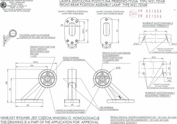 Светодиодный передний и задний габаритный фонарь ЛЕВЫЙ (879L)