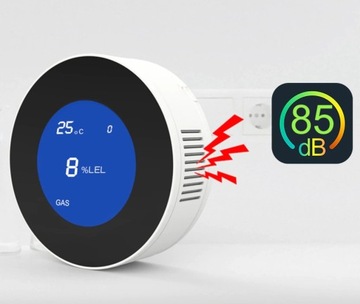Датчик природного газа и сжиженного нефтяного газа Проводной детектор газа с Wi-Fi Tuya Smart