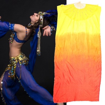 Декоративный танцевальный веер из атласного шелка