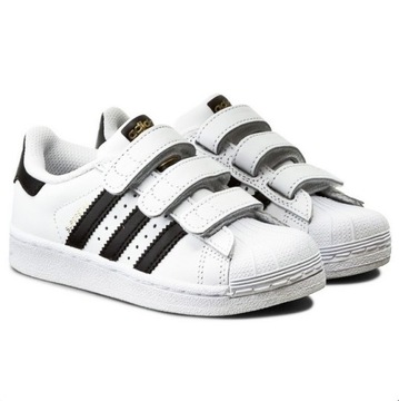 Adidas buty dziecięce Superstar białe klasyczne na rzepy 2B6070 33