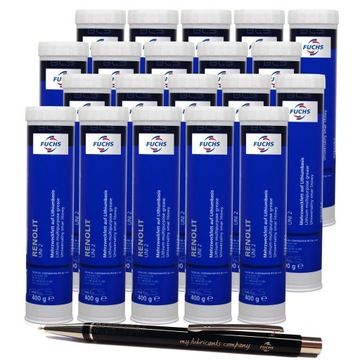 20 x FUCHS RENOLIT UNI 2 - PLASTYCZNY SMAR LITOWY NLGI 2 400g DYSTRYBUTOR