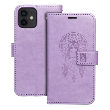 Kabura MEZZO Book do IPHONE 12 / 12 PRO łapacz snów fioletowy