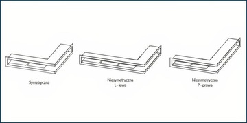 Kratka narożna luft czarna Ventlab 600x400/100 mm 3 szt.