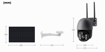 НАРУЖНАЯ СОЛНЕЧНАЯ ВРАЩАЮЩАЯСЯ IP WIFI 3MPX TUYA УМНАЯ СОЛНЕЧНАЯ КАМЕРА