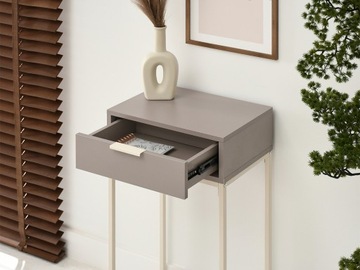 НАСТЕННАЯ КОНСОЛЬ ДЛЯ HALLEY NORA S БЕЖЕВЫЙ МЕТАЛЛ КРЕМОВЫЙ НОЖКИ