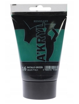 RENESANS A'KRYL Farba akrylowa 100 ml 16-Zieleń Ftalowa