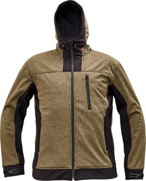 Kurtka męska beżowa XXXL Softshell Cerva Huyer
