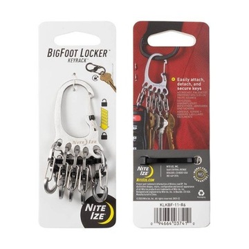 Nite Ize - Karabinek Karabińczyk BigFoot KeyRack Locker - Stalowy