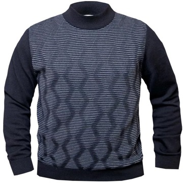 Granatowy sweter Pierre Cardin duże rozmiary 5XL