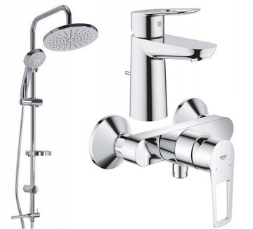 DESZCZOWNICA BATERIA PRYSZNICOWA UMYWALKOWA GROHE