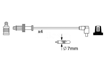 BOSCH 0 986 357 240 SADA PŘÍVODŮ ZAPALOVACÍ