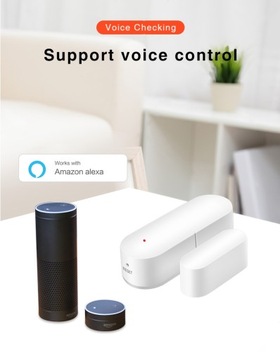Умный датчик дверей и окон Zigbee, работает с Amazon Alexa/Google home