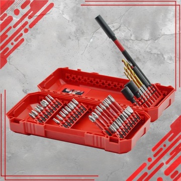 НАБОР УДАРНЫХ СВЕРЛ, НАСАДОК И СВЕРЛ 40 ШТ. УДАРНЫХ СВЕРЛ