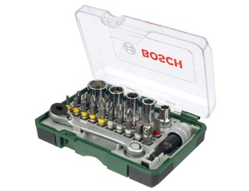 НАБОР ИЗ 27 БИТ, ГОЛОВОК + ТРЕЩОТКА BOSCH