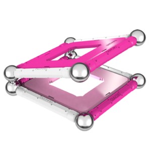 МАГНИТНЫЕ БЛОКИ GEOMAG ЦВЕТ РОЗОВЫЙ 22 ЭЛЕМЕНТА. ГЕО-340