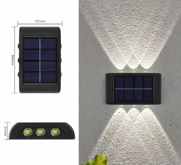 2 sztuki solarnych lamp ściennych