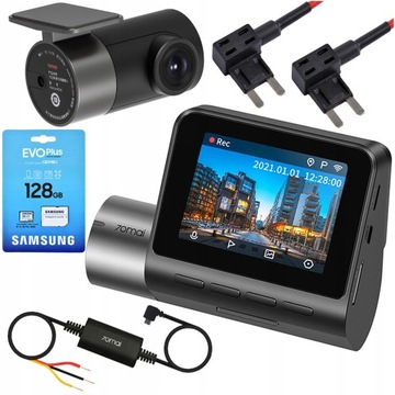 KAMERA 70mai PRO PLUS A500S PRZÓD+ TYŁ+ 128GB+ ACC