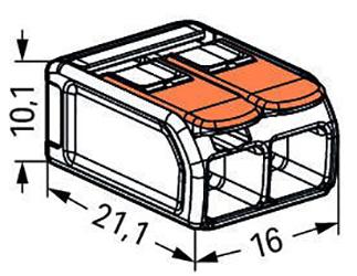 10x РАЗЪЕМ WAGO 221-612 БЫСТРОСОЕДИНИТЕЛЬНЫЙ КУБ