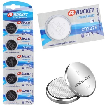BATERIE CR2025 5SZT BATERIA LITOWA GUZIKOWA 3V CR ROCKET