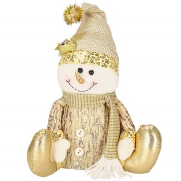 ФИГУРКА СНЕГОВИКА РОЖДЕСТВЕНСКОЕ УКРАШЕНИЕ ЗОЛОТОЙ СНЕГОВИК ОРНАМЕНТ ДЛЯ РОЖДЕСТВЕНСКОГО ПОДАРКА