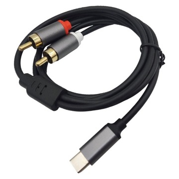 Type c to 2 RCA Cable Stereo Cable USB C Aux 2m