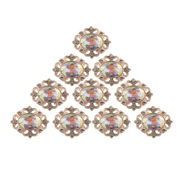10 Bling Rhinestone Shank guziki 3.1Cmx2.6cm
