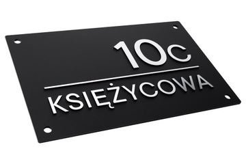 TABLICZKA ADRESOWA PLEXI NUMER DOMU TABLICA ADRES Z NUMEREM 19x29 CM