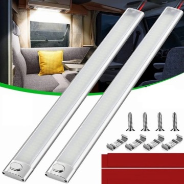 МОЩНАЯ ЛАМПА 168 LED 12В КАБИНА ДЛЯ ПРИЦЕПОВ-ДАВЕЛИКОВ 2 шт. 16Вт 39см