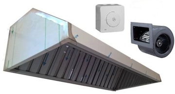 Nowy Okap Gastronomiczny 100x70x40 MEGATURBINA Regulator