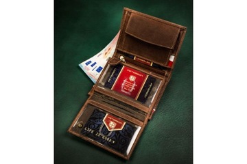 Мужской кожаный кошелек Патриотик RFID 5107