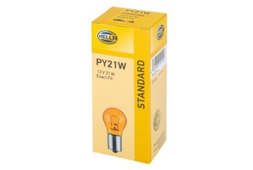 ŻARÓWKA 21W Hella 12V PY21W ORYGINAŁ 10 szt.