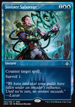 Sinister Sabotage FOIL - Friday Night Magic Promos