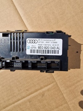 AUDI A4 B6 B7 KLIMATRONIC PANEL ŘÍZENÍ KLIMATIZACE VENTILACE 8E0820043AL