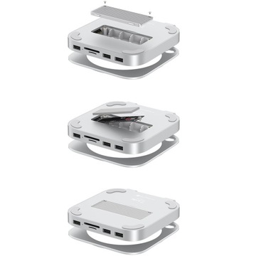 MC60H M.2 NVMe SATA Hub Док-станция Mac Mini M4 10 Гбит/с HDMI 4K USB C