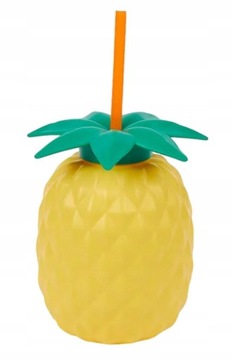 Kubek ze słomką ananas tworzywo sztuczne 850 ml