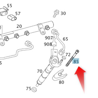 ŠROUB VSTŘIKOVAČE MERCEDES CDI ORIGINÁLNÍ