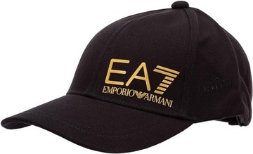 EA7 EMPORIO ARMANI 7 CZAPKA Z DASZKIEM BLACK