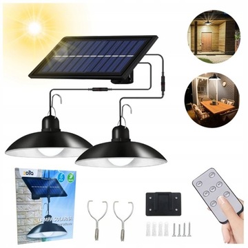 ZESTAW 2x LAMPA SOLARNA LED PILOT Z CZUJNIKIEM