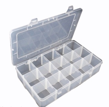 Organizer - pudełko 15 przegródek 27.5x16.5x5.6cm