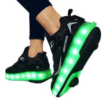 LED ВЕЛОСИПЕДНАЯ ОБУВЬ С РОЛИКОВЫМИ КОЛЕСАМИ
